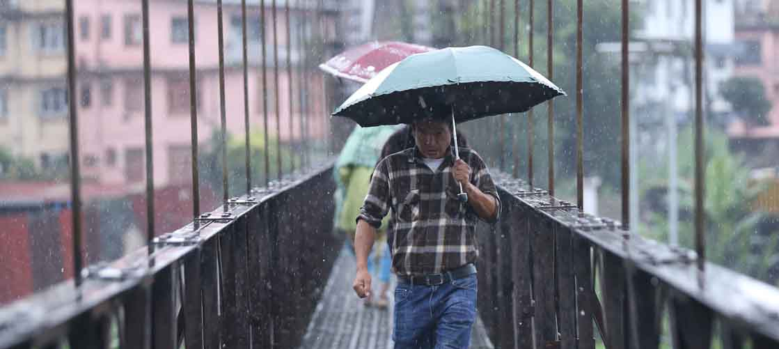 देशका अधिकांश स्थानमा वर्षा